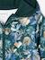 Sport sweatshirt met rits en bloemenprint in technisch materiaal antraciet+ecru+groen, bedrukt+oudroze - vertbaudet enfant 