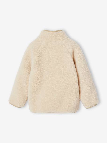 Sherpa meisjesvest antraciet+vanille - vertbaudet enfant 