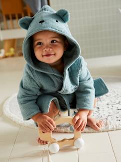 Baby-Badcape, badjas-Biologisch katoenen gaas* baby badjas, aanpasbaar