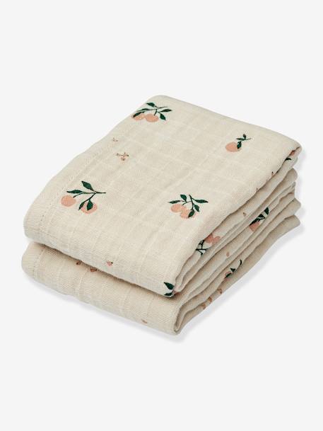 Set van 2 bedrukte luiers Lewis- LIEWOOD ecru+rozen+zandbeige - vertbaudet enfant 