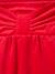 Meisjesshort van glad fluweel met geknoopt effect vooraan rood - vertbaudet enfant 