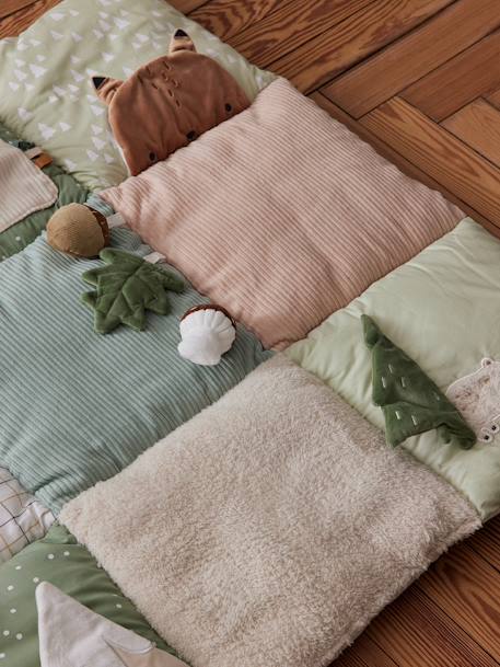 Zacht speelkleed CROQUE LA VIE beige+ecru+rood+sinaasappel+zwart - vertbaudet enfant 