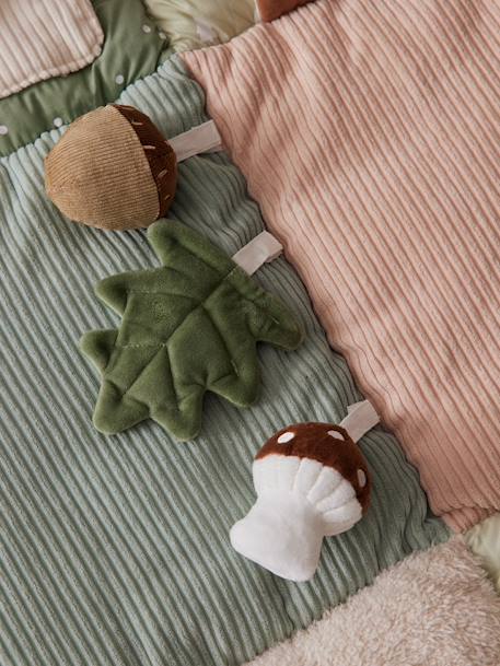 Zacht speelkleed CROQUE LA VIE beige+ecru+rood+sinaasappel+zwart - vertbaudet enfant 