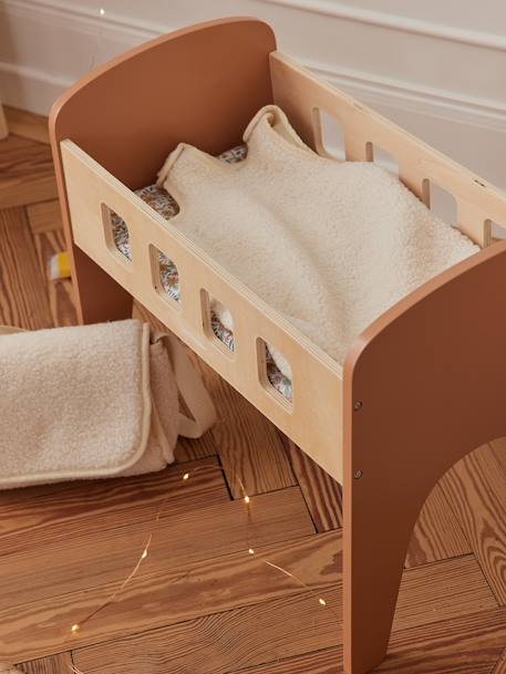 Bed van FSC 100%®-hout voor poppen hout+wit - vertbaudet enfant 
