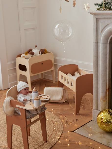 Bed van FSC 100%®-hout voor poppen hout+wit - vertbaudet enfant 