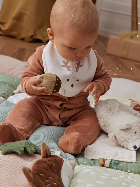 Zacht speelkleed CROQUE LA VIE beige+ecru+rood+sinaasappel+zwart - vertbaudet enfant 