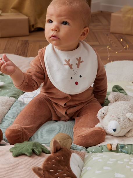 Zacht speelkleed CROQUE LA VIE beige+ecru+rood+sinaasappel+zwart - vertbaudet enfant 