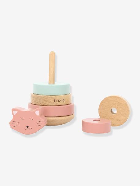 Houten stapeltoren - TRIXIE 6639+geel+rozen+sinaasappel - vertbaudet enfant 