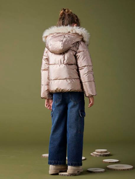 Wijde cargojeans meisjes donkerblauw - vertbaudet enfant 