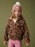 Vest met luipaardprint en capuchon van sherpa meisje bruin, bedrukt - vertbaudet enfant 