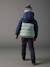 Tweekleurig jongensjack met kap en gerecyclede polyester vulling bruin+saliegroen - vertbaudet enfant 