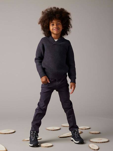 Onverwoestbare jongensbroek die makkelijk aan te trekken is beige+kaki+nachtblauw+saliegroen - vertbaudet enfant 