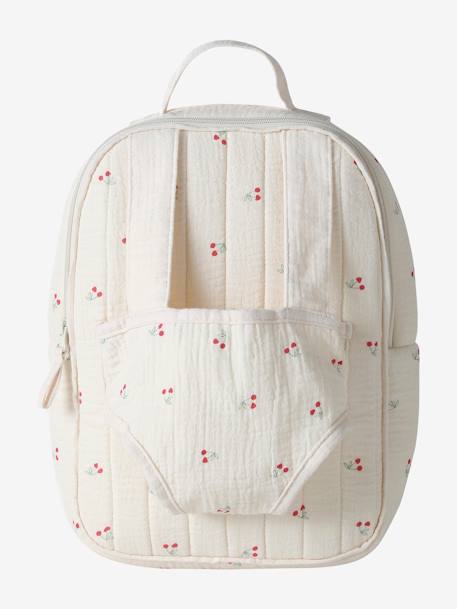Rugzak met houder voor poppen CHERRY rood+wit - vertbaudet enfant 