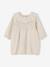 Gebreid babyjurkje met kraagje gemêleerd beige - vertbaudet enfant 