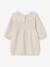 Gebreid babyjurkje met kraagje gemêleerd beige - vertbaudet enfant 