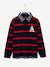 Gestreepte polo jongens effect 2-in-1 6680+donkerblauw+Engels groen+marineblauw+rood gestreept - vertbaudet enfant 