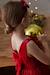 Kerstjurk van fluweel en glanzend tule voor meisjes rood+smaragdgroen - vertbaudet enfant 
