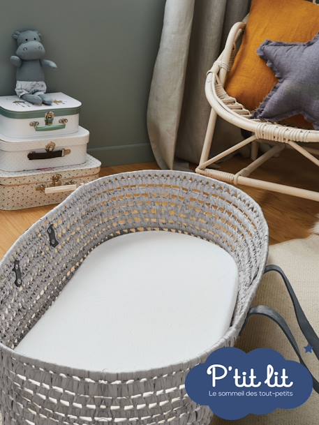 Waterdicht laken van onbehandeld bamboe P'TIT LIT wit - vertbaudet enfant 