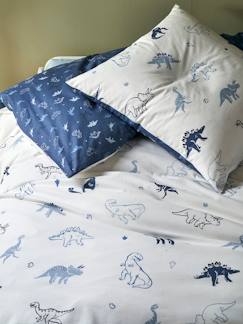 Linnengoed en decoratie-Set dekbedovertrek + kussensloop voor kinderen HELLO DINOS Basics