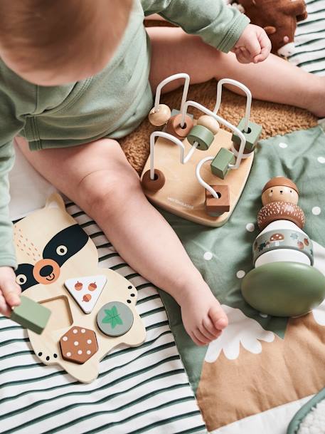 Set met 3 spelletjes GREEN FOREST van FSC®-hout Meerdere kleuren - vertbaudet enfant 
