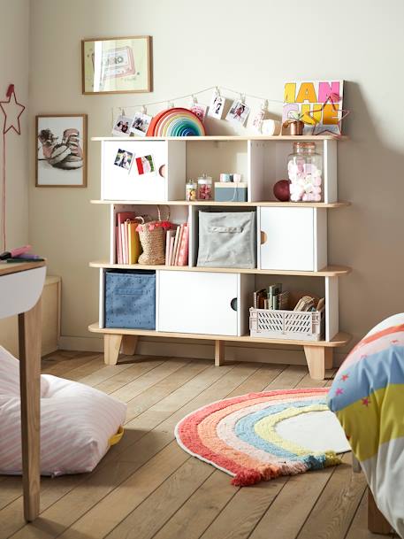 Bibliotheekplank LINE SEVENTIES wit+WIT - HOUT - vertbaudet enfant 