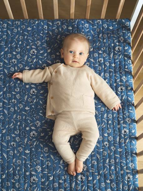 Vloermatten / parkbodem patchwork INDIA blauw, bedrukt - vertbaudet enfant 