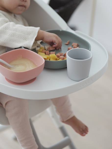 Serviesset 4 items silicone BEABA blauw+EUCALYPTUS+GEEL+terracotta - vertbaudet enfant 