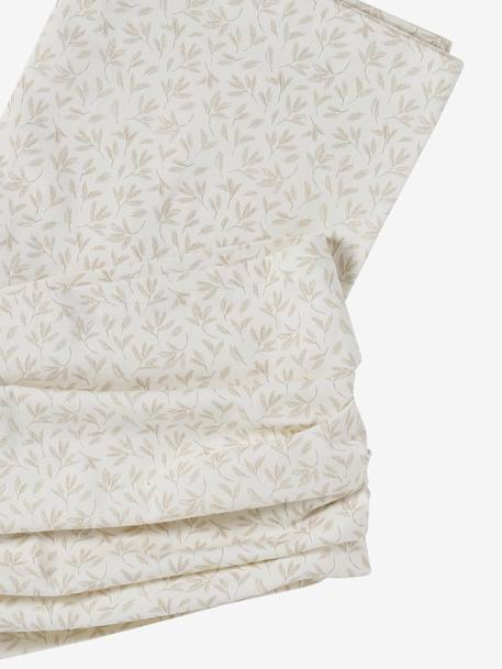 Set van 2 draagdoeken zonder knoop beige, bedrukt+ivoor met print+roze, bedrukt+zandbeige - vertbaudet enfant 