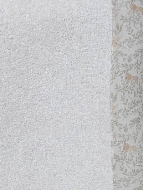 Hoes voor aankleedkussen gemaakt van katoengaas/badstof beige, bedrukt+celadongroen - vertbaudet enfant 