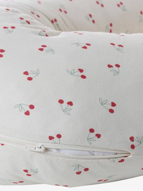 Borstvoedingskussen + beschermhoes Bio Collection beige, bedrukt+Donkerblauw/sterren+ivoorwitte plantaarige bedrukk+meerkleurig+wit, bedrukt+zandbeige - vertbaudet enfant 