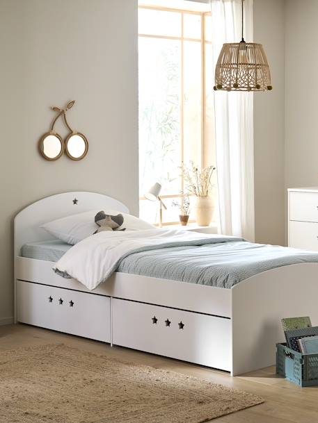 Vast kinderbed met lades SIRIUS wit - vertbaudet enfant 