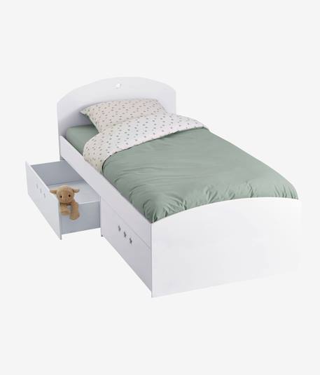 Vast kinderbed met lades SIRIUS wit - vertbaudet enfant 