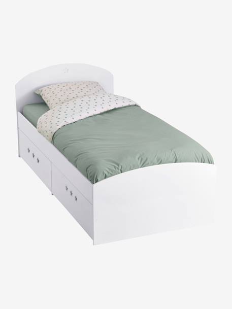 Vast kinderbed met lades SIRIUS wit - vertbaudet enfant 