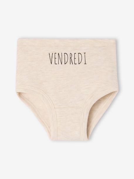 Set van 5 babybroekjes met 1 voor elke dag veel wit - vertbaudet enfant 
