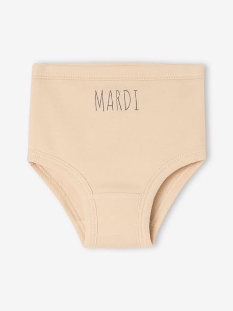 Set van 5 babybroekjes met 1 voor elke dag veel wit - vertbaudet enfant 