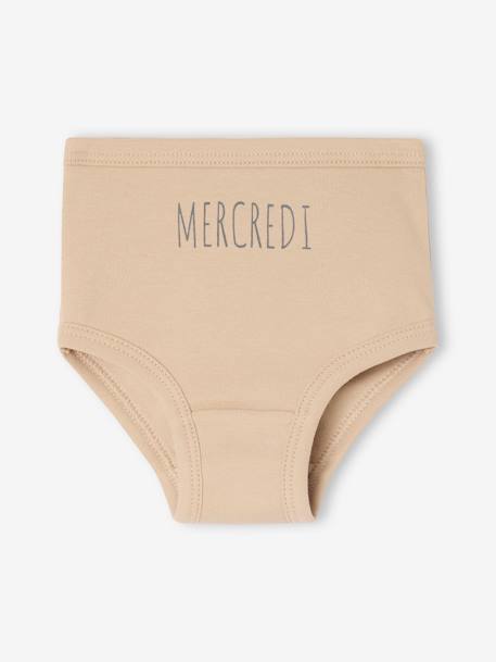 Set van 5 babybroekjes met 1 voor elke dag veel wit - vertbaudet enfant 