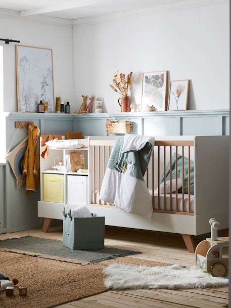 Gecombineerd 4 in 1 meegroeibed COMBINID WIT / HOUT - vertbaudet enfant 
