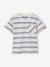 Jongensshirt met dik reliëfeffect wit, gestreept - vertbaudet enfant 