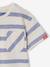 Jongensshirt met dik reliëfeffect wit, gestreept - vertbaudet enfant 