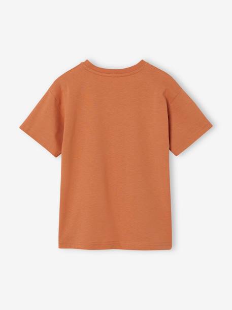 Jongensshirt dierenmotief leiblauw+sinaasappel - vertbaudet enfant 