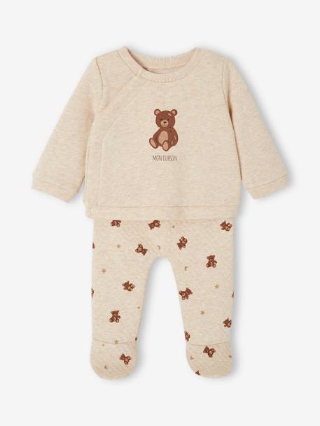 Geboorteset beren gemêleerd beige - vertbaudet enfant 