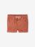 Gekeperde short met elastische tailleband babyjongen cappuccino+terracotta - vertbaudet enfant 