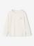 T-shirt Basics met hartjes en pailletten en lange mouwen ecru+roze (poederkleur) - vertbaudet enfant 
