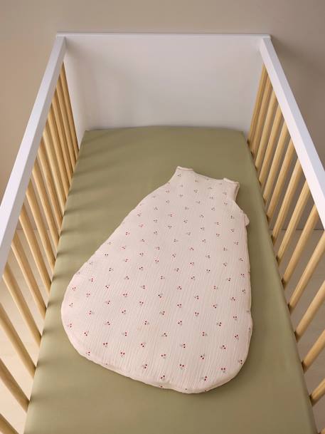 Personaliseerbare trappelzak zonder mouwen CHERRY beige, bedrukt - vertbaudet enfant 