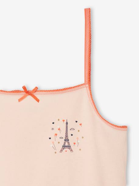 Set van 3 leuke tanktops voor meisjes lichtroze - vertbaudet enfant 