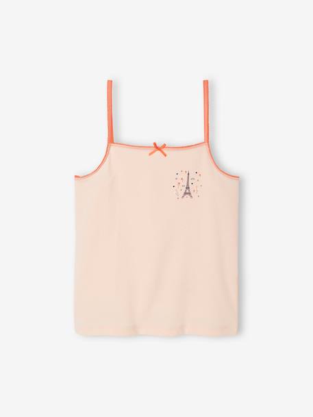Set van 3 leuke tanktops voor meisjes lichtroze - vertbaudet enfant 