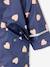 Regenjas voor meisjes met capuchon en sherpa voering antraciet+indigoblauw+meerkleurig - vertbaudet enfant 