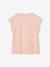 Effen Basics meisjesshirt met korte mouwen blauwgroen+ecru+marineblauw+snoepjesroze - vertbaudet enfant 