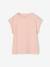 Effen Basics meisjesshirt met korte mouwen blauwgroen+ecru+marineblauw+snoepjesroze - vertbaudet enfant 