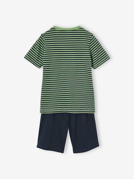 Vertbaudet set van 2 pyjama's voor jongens met gerecycled katoen, kort & lang groen - vertbaudet enfant 